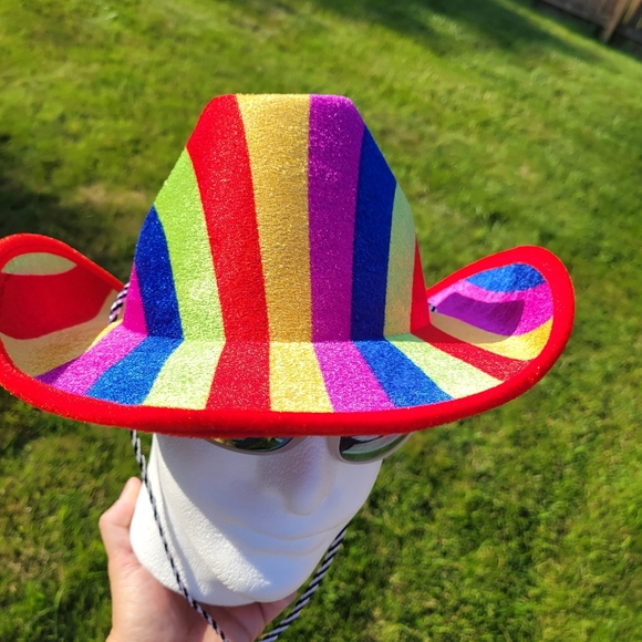 Rainbow Cowboy Hat ~ LGBTQ ~ Rainbow ~ Unisex ~ Festival ~ Parade~ Pride! - Picture 7 of 16